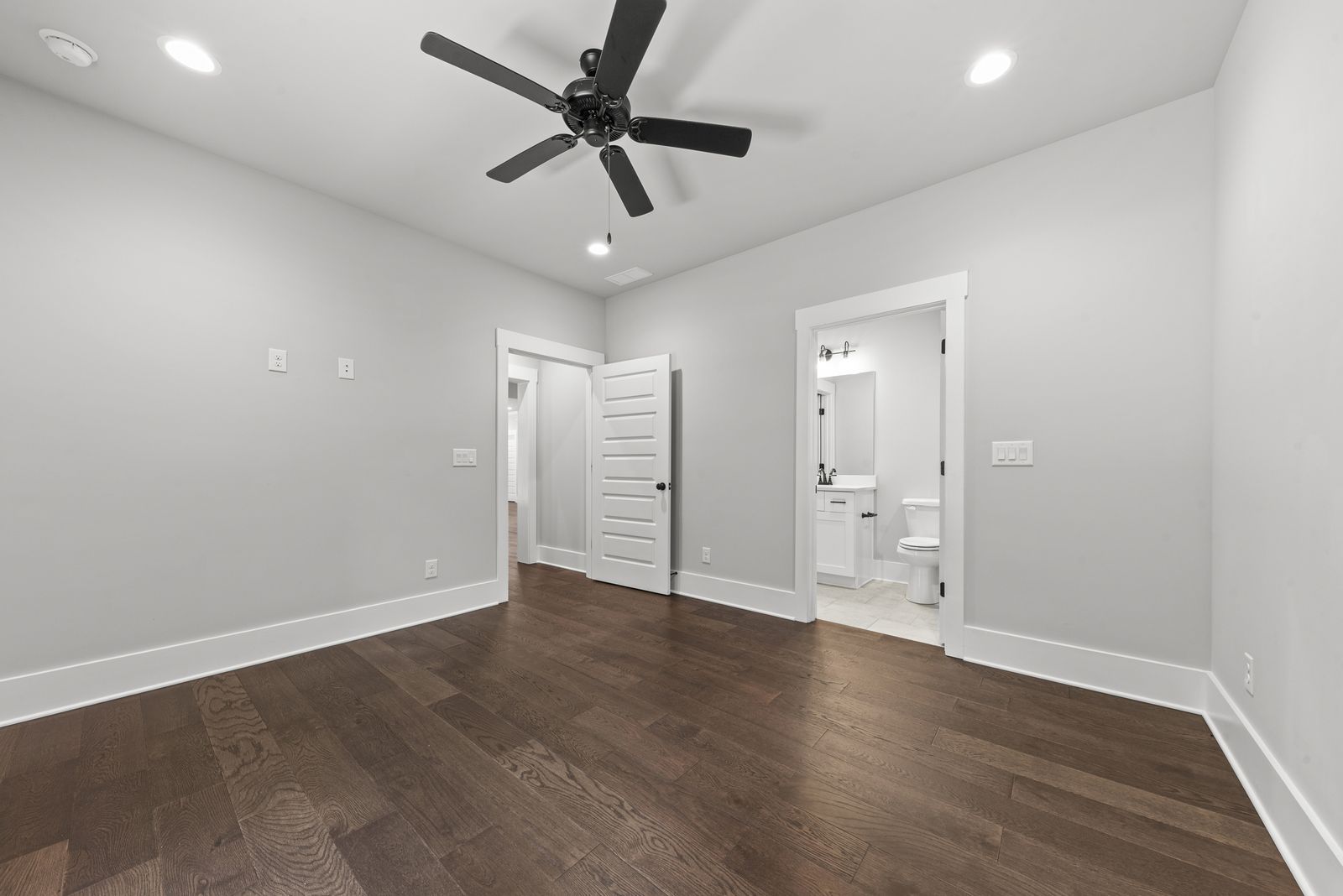 Guest suite bedroom with private ensuite bath